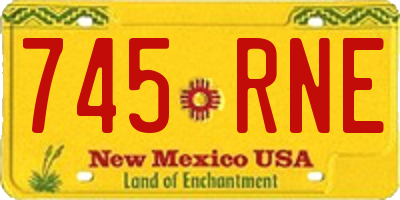 NM license plate 745RNE