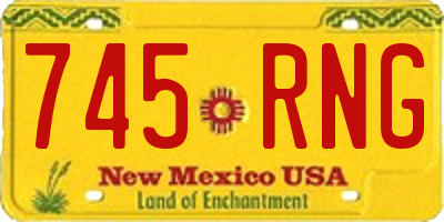 NM license plate 745RNG