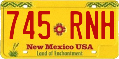 NM license plate 745RNH