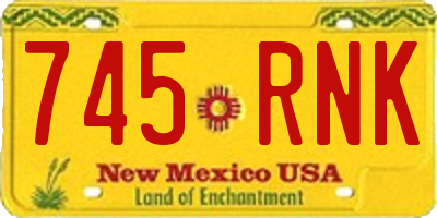 NM license plate 745RNK