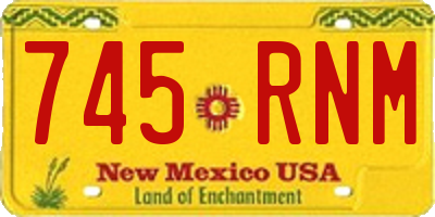 NM license plate 745RNM