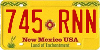 NM license plate 745RNN
