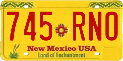 NM license plate 745RNO