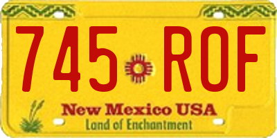 NM license plate 745ROF
