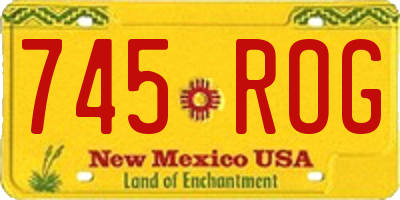 NM license plate 745ROG
