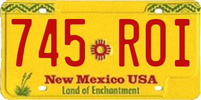 NM license plate 745ROI