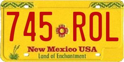 NM license plate 745ROL