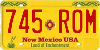 NM license plate 745ROM