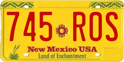 NM license plate 745ROS