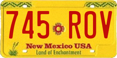 NM license plate 745ROV