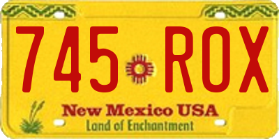 NM license plate 745ROX
