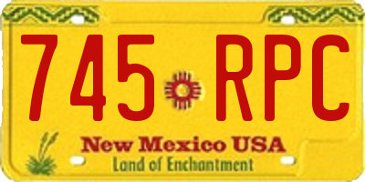 NM license plate 745RPC