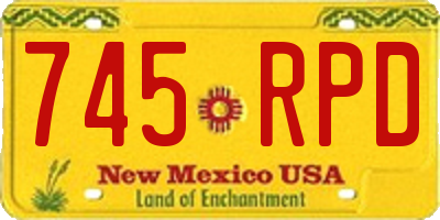 NM license plate 745RPD