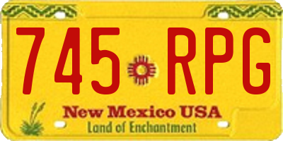 NM license plate 745RPG