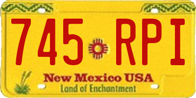 NM license plate 745RPI