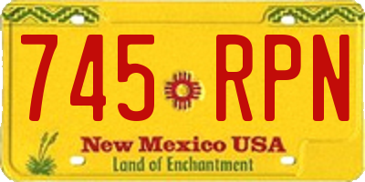 NM license plate 745RPN