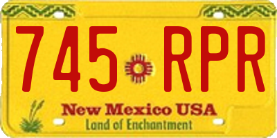 NM license plate 745RPR