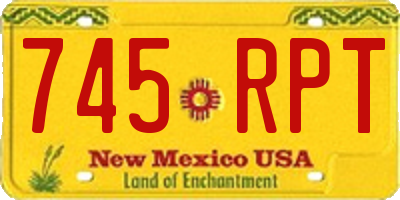NM license plate 745RPT