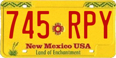 NM license plate 745RPY