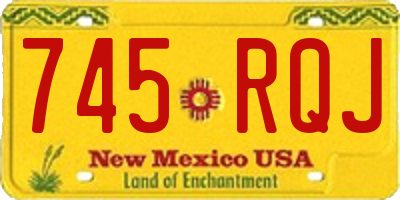 NM license plate 745RQJ