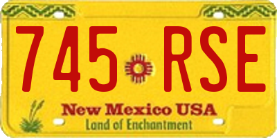 NM license plate 745RSE
