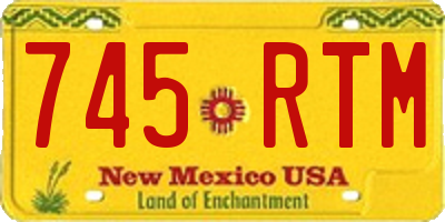 NM license plate 745RTM