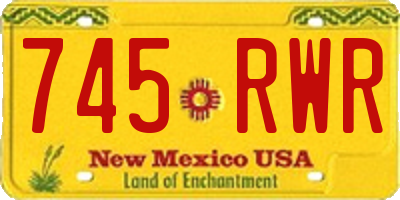 NM license plate 745RWR