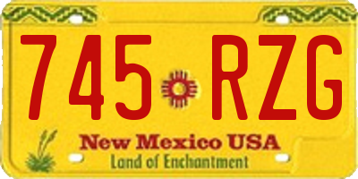 NM license plate 745RZG