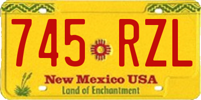 NM license plate 745RZL