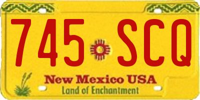 NM license plate 745SCQ