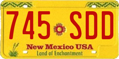 NM license plate 745SDD