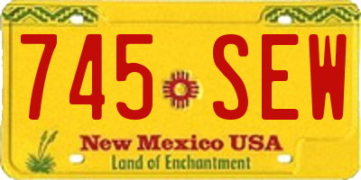 NM license plate 745SEW