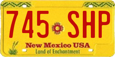 NM license plate 745SHP