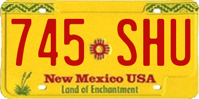NM license plate 745SHU