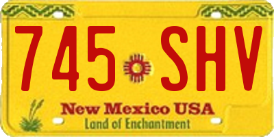 NM license plate 745SHV