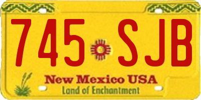 NM license plate 745SJB