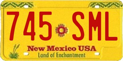 NM license plate 745SML