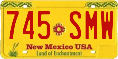 NM license plate 745SMW