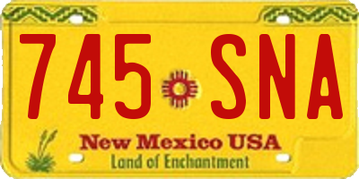 NM license plate 745SNA