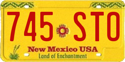 NM license plate 745STO