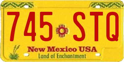 NM license plate 745STQ