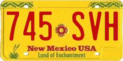 NM license plate 745SVH