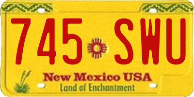 NM license plate 745SWU