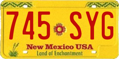NM license plate 745SYG