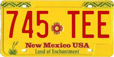 NM license plate 745TEE