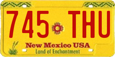 NM license plate 745THU