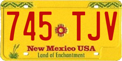 NM license plate 745TJV