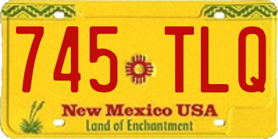 NM license plate 745TLQ