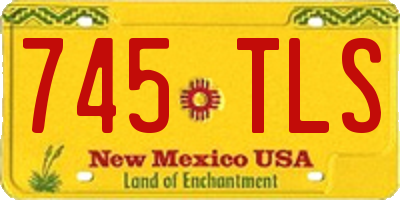 NM license plate 745TLS