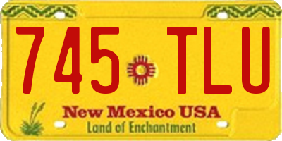 NM license plate 745TLU